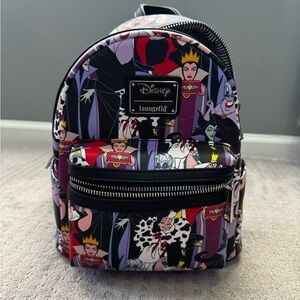 Loungefly Disney Villains Backpack - Black and Purple